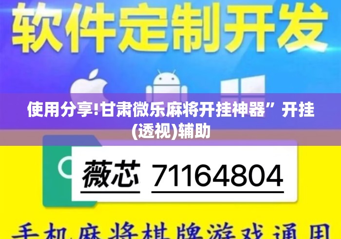 使用分享!甘肃微乐麻将开挂神器	”开挂(透视)辅助