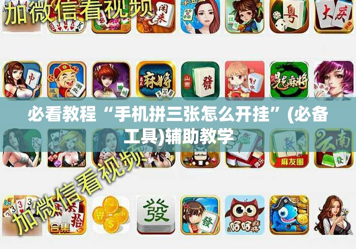 必看教程“手机拼三张怎么开挂”(必备工具)辅助教学