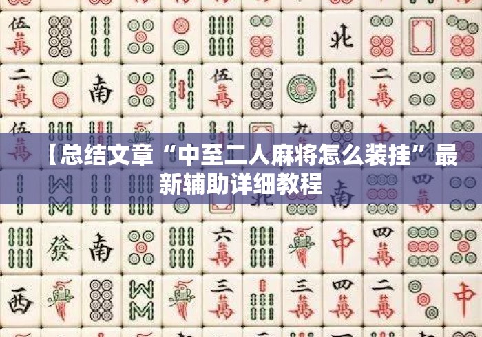 【总结文章“中至二人麻将怎么装挂”最新辅助详细教程