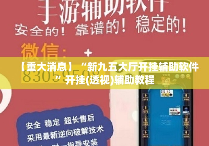 【重大消息】“新九五大厅开挂辅助软件	”开挂(透视)辅助教程