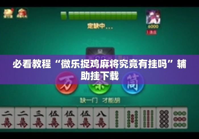 必看教程“微乐捉鸡麻将究竟有挂吗”辅助挂下载