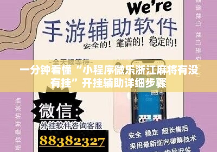 一分钟看懂“小程序微乐浙江麻将有没有挂”开挂辅助详细步骤