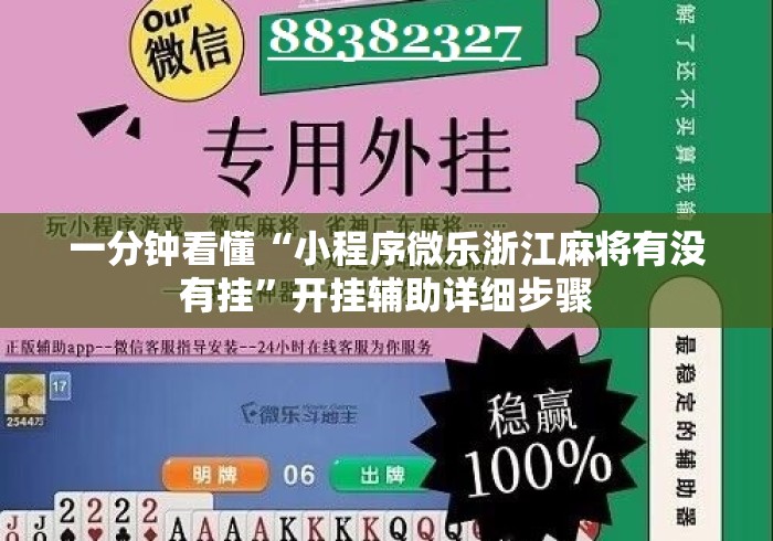 一分钟看懂“小程序微乐浙江麻将有没有挂”开挂辅助详细步骤