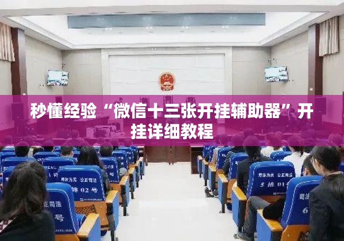 秒懂经验“微信十三张开挂辅助器”开挂详细教程