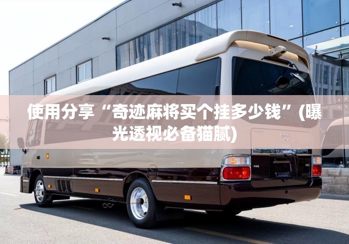 使用分享“奇迹麻将买个挂多少钱	”(曝光透视必备猫腻)
