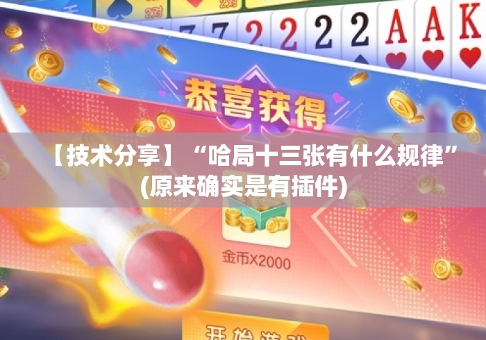 【技术分享】“哈局十三张有什么规律”(原来确实是有插件)