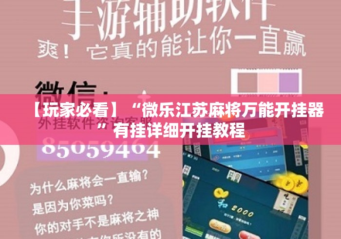 【玩家必看】“微乐江苏麻将万能开挂器	”有挂详细开挂教程