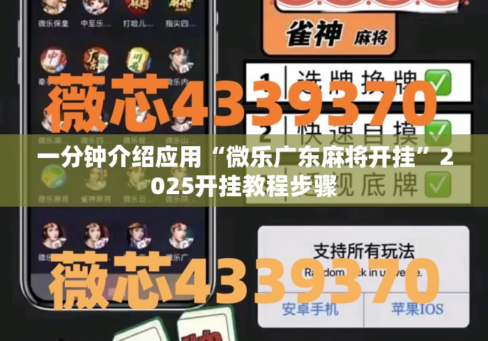 一分钟介绍应用“微乐广东麻将开挂”2025开挂教程步骤