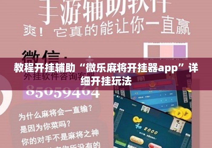 教程开挂辅助“微乐麻将开挂器app”详细开挂玩法