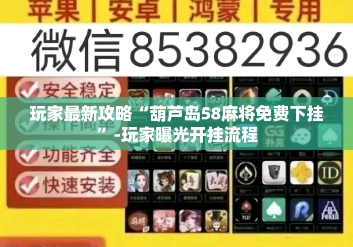 玩家最新攻略“葫芦岛58麻将免费下挂”-玩家曝光开挂流程