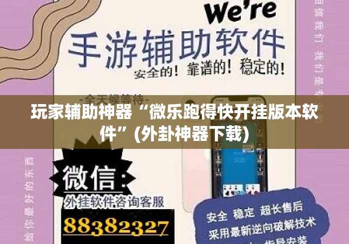 玩家辅助神器“微乐跑得快开挂版本软件”(外卦神器下载)