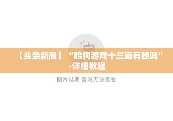 【头条新闻】“哈狗游戏十三道有挂吗”-详细教程