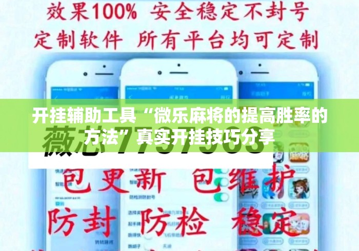 开挂辅助工具“微乐麻将的提高胜率的方法”真实开挂技巧分享