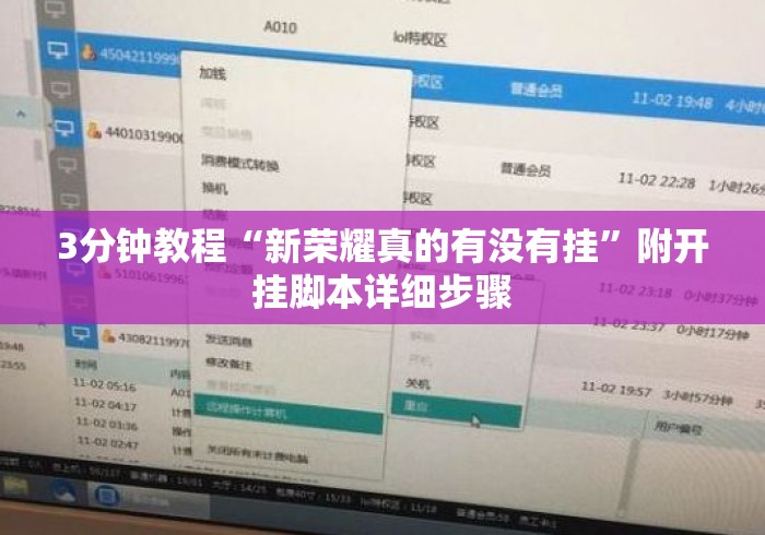 3分钟教程“新荣耀真的有没有挂	”附开挂脚本详细步骤