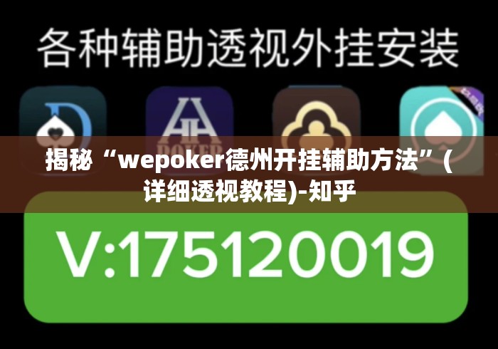 揭秘“wepoker德州开挂辅助方法”(详细透视教程)-知乎