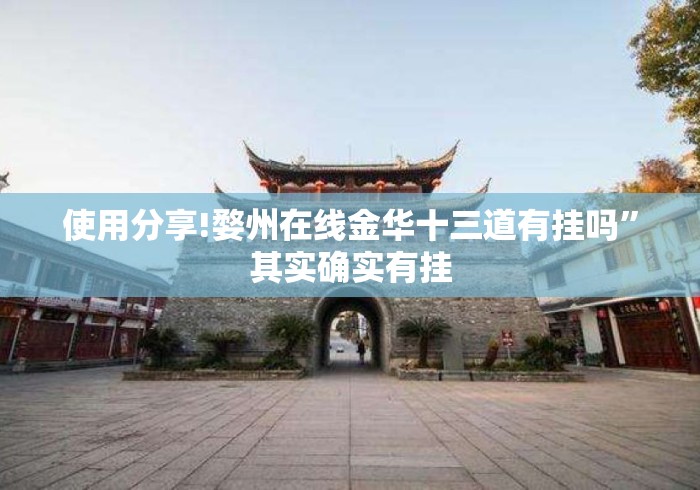 使用分享!婺州在线金华十三道有挂吗”其实确实有挂