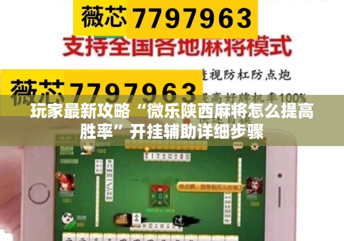 玩家最新攻略“微乐陕西麻将怎么提高胜率	”开挂辅助详细步骤