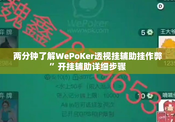两分钟了解WePoKer透视挂辅助挂作弊”开挂辅助详细步骤