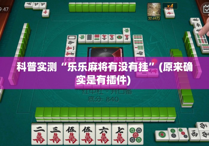 科普实测“乐乐麻将有没有挂”(原来确实是有插件) 