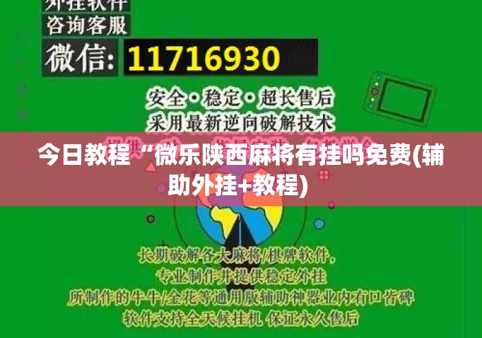 今日教程“微乐陕西麻将有挂吗免费(辅助外挂+教程) 