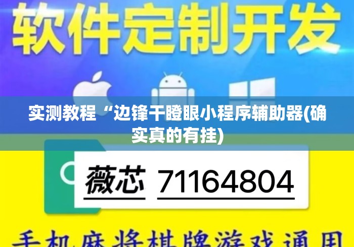 实测教程“边锋干瞪眼小程序辅助器(确实真的有挂) 实测教程“边锋干瞪眼小程序辅助器(确实真的有挂)