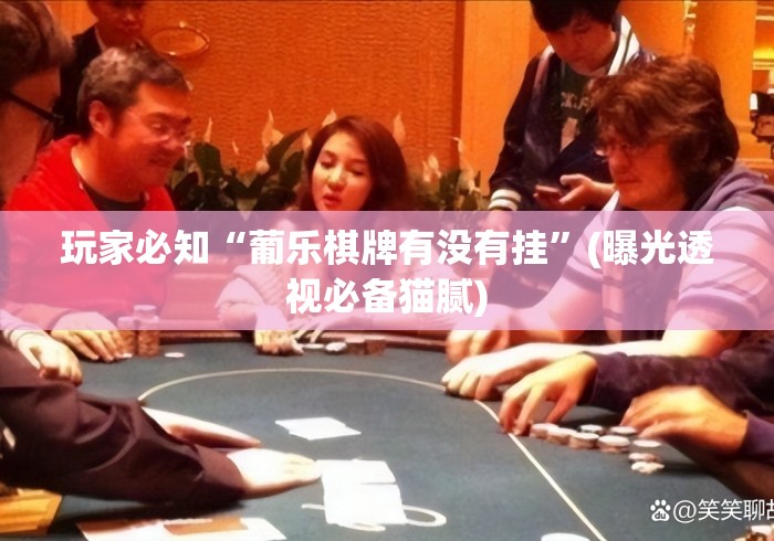 玩家必知“葡乐棋牌有没有挂	”(曝光透视必备猫腻)