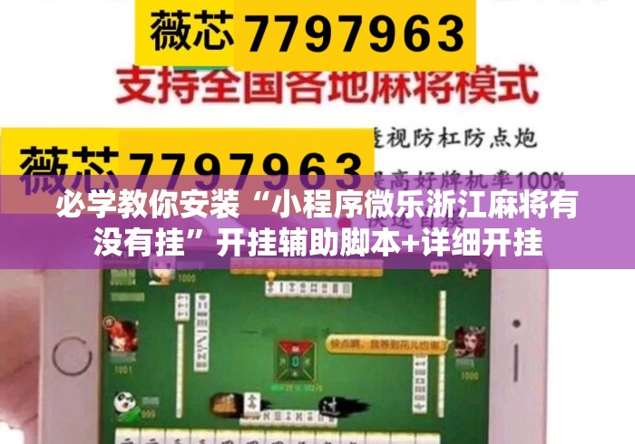 必学教你安装“小程序微乐浙江麻将有没有挂	”开挂辅助脚本+详细开挂