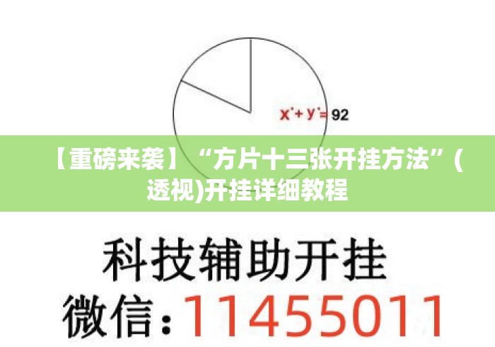 【重磅来袭】“方片十三张开挂方法”(透视)开挂详细教程