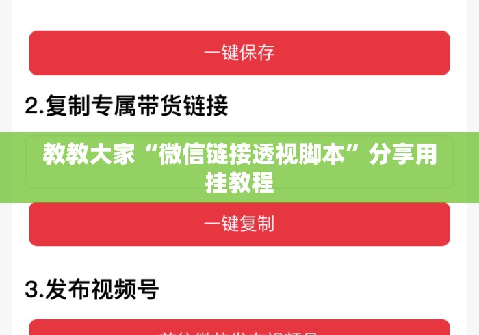 教教大家“微信链接透视脚本”分享用挂教程
