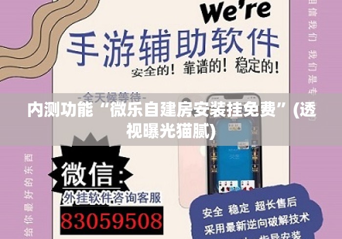 内测功能“微乐自建房安装挂免费	”(透视曝光猫腻)