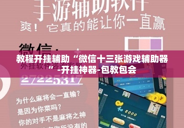 教程开挂辅助“微信十三张游戏辅助器	”-开挂神器-包教包会