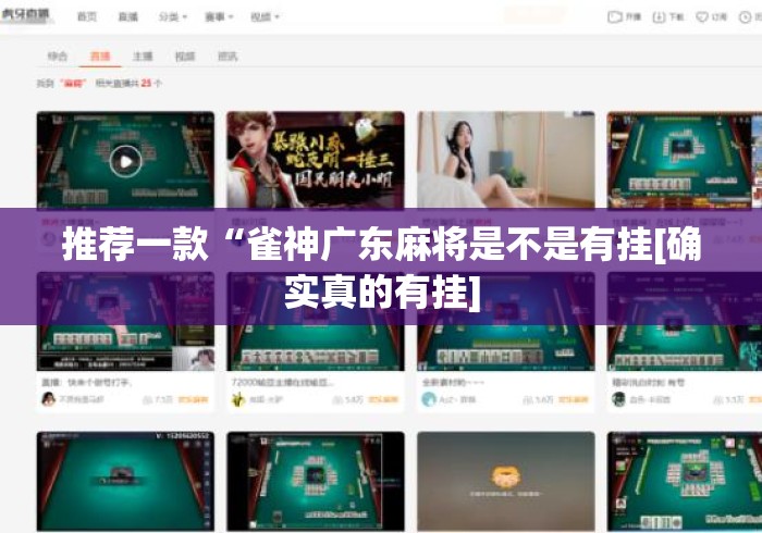 推荐一款“雀神广东麻将是不是有挂[确实真的有挂]