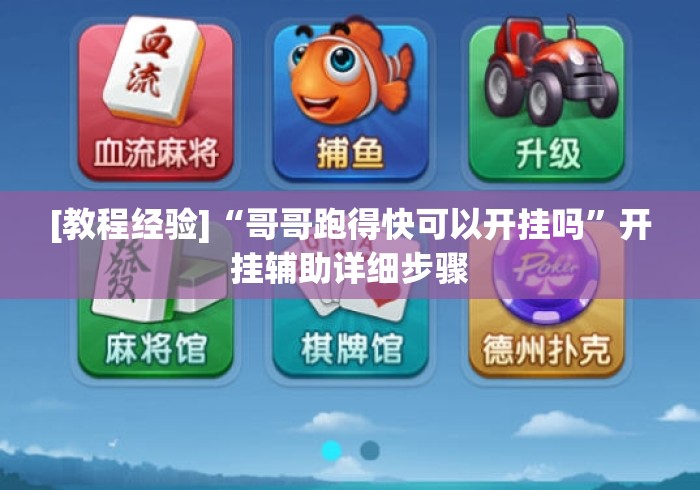 [教程经验]“哥哥跑得快可以开挂吗”开挂辅助详细步骤
