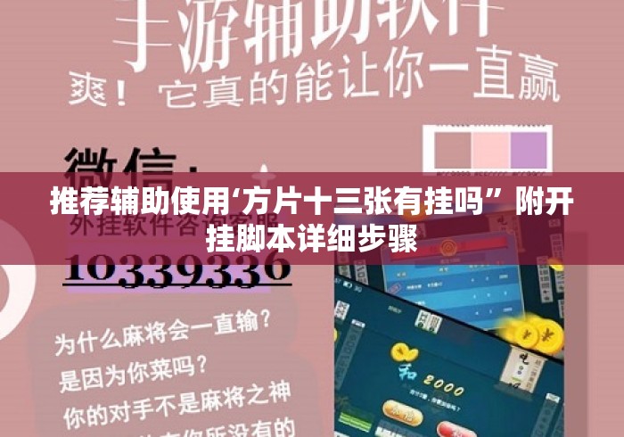 推荐辅助使用‘方片十三张有挂吗	”附开挂脚本详细步骤