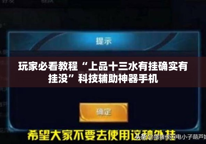 玩家必看教程“上品十三水有挂确实有挂没”科技辅助神器手机
