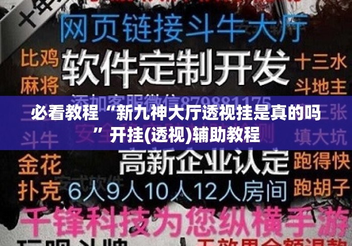 必看教程“新九神大厅透视挂是真的吗	”开挂(透视)辅助教程