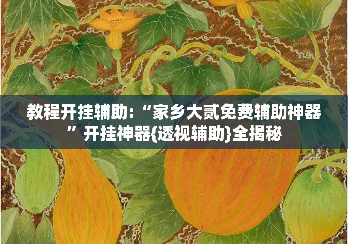 教程开挂辅助:“家乡大贰免费辅助神器”开挂神器{透视辅助}全揭秘